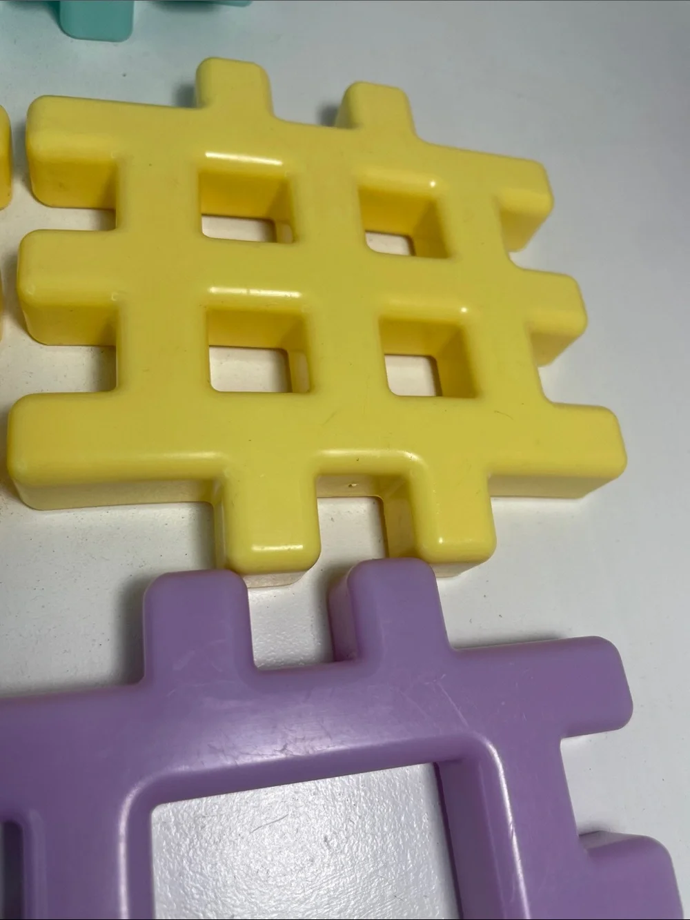 Little Tikes 90s Vintage Pastel Waffle Blocks- Pink, Purple, Baby Blue, Yellow